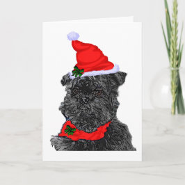 De Groeten van Kerstmis van Affenpinscher Feestdagen Kaart