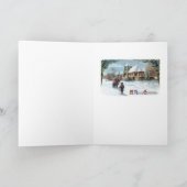 De Groeten van Kerstmis van de Inkeping van Feestdagen Kaart (Binnen)