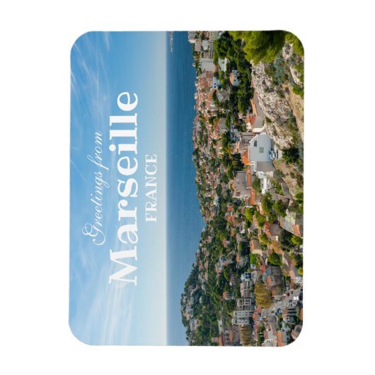 De groeten van Marseille France Souvenir Magnet Magneet (Verticaal)
