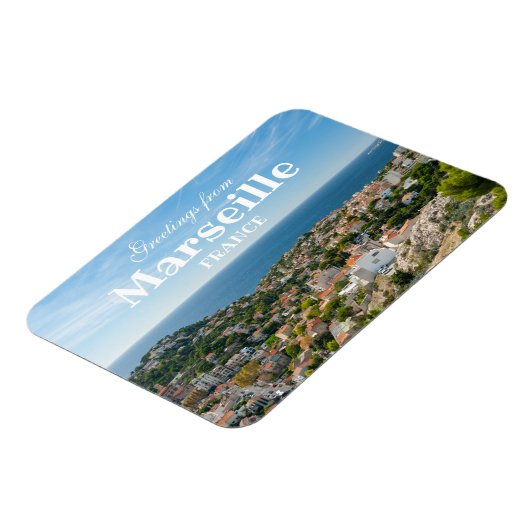 De groeten van Marseille France Souvenir Magnet Magneet (Linkerzijde)