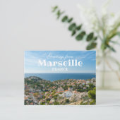 De groeten van Marseille Frankrijk Schilderachtig  Briefkaart (Staand voorkant)