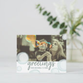 De groeten van onze Bubble Sociale Vervormende Fot Briefkaart (Staand voorkant)