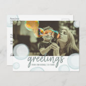 De groeten van onze Bubble Sociale Vervormende Fot Briefkaart (Voorkant / Achterkant)