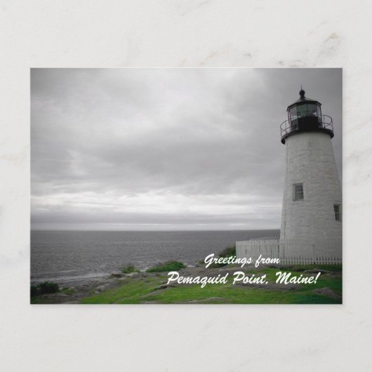 De groeten van Pemaquid Point, Maine. Briefkaart (Voorkant)