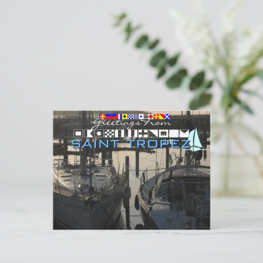 De groeten van Saint Tropez Briefkaart (Staand voorkant)