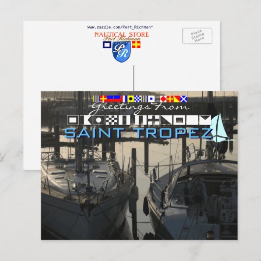 De groeten van Saint Tropez Briefkaart (Voorkant / Achterkant)