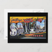 De groeten van Salem Oregon Briefkaart (Voorkant / Achterkant)