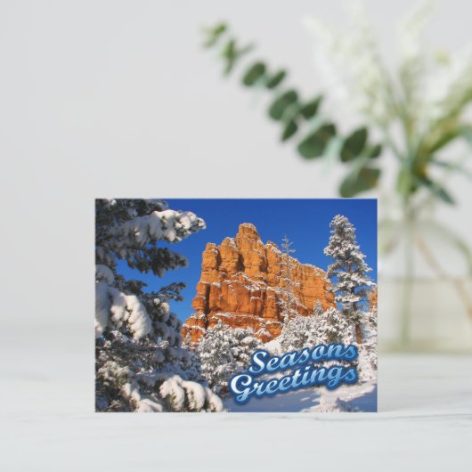 De Groeten van seizoenen Feestdagenkaart (Staand voorkant)