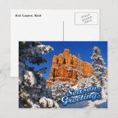 De Groeten van seizoenen Feestdagenkaart (Voorkant / Achterkant)