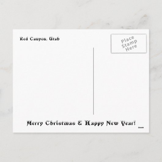 De Groeten van seizoenen Feestdagenkaart (Achterkant)