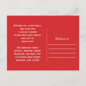 De Groeten van seizoenen van Familie, Briefkaart (Achterkant)