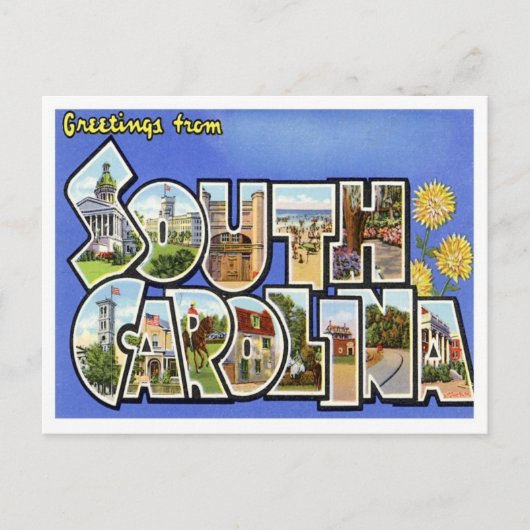 De groeten van South Carolina SC Briefkaart (Voorkant)