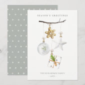 De groeten van Star Cookie Chime Season Feestdagenkaart (Voorkant / Achterkant)