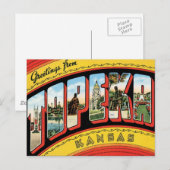 De groeten van Topeka Kansas Briefkaart (Voorkant / Achterkant)