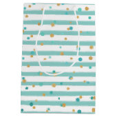 De groeten van Tropische SEAson, Aqua Stripes & St Medium Cadeauzakje (Achterkant)