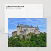 De groeten van Vianden Castle. Briefkaart (Voorkant / Achterkant)