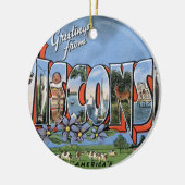 De groeten van Wisconsin Keramisch Ornament (Links)