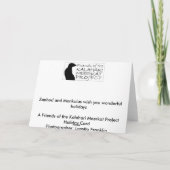 De Groeten van Zaphod en van het Seizoen Monkulus Feestdagen Kaart (Achterkant)