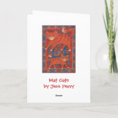 De groetenkaart van de Katten van de mat van de Kaart (Achterkant)