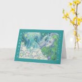 De groetenkaart van Waterman van de dierenriem van Kaart (Gele Bloem)