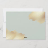 De Groetings Mint & Gold Foil Brush Foto van het s Feestdagenkaart (Achterkant)