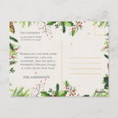 De Groetjes van het Kerstgroen Grensseizoen Foto Briefkaart (Achterkant)