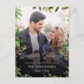 De Groetjes van het Kerstgroen Grensseizoen Foto Briefkaart (Voorkant)