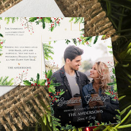 De Groetjes van het Kerstgroen Grensseizoen Foto Briefkaart