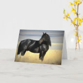 De groetkaart van de Hengst van de mustang Kaart (Gele Bloem)