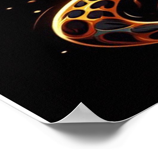 De grommende gouden tijger poster (Hoek)