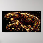 De grommende gouden tijger poster (Voorkant)