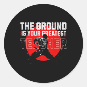 De grond is je grootste leraar. Leren van Fa Ronde Sticker