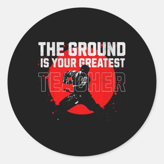 De grond is je grootste leraar. Leren van Fa Ronde Sticker (Voorkant)