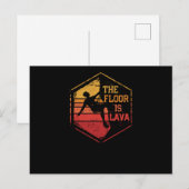 De grond is lava Fun rotswerend Briefkaart (Voorkant / Achterkant)