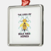 De grond melk en honing metalen ornament (Links)