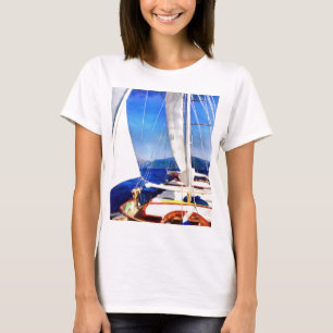 De grond werd Creëer voor boten om de zeilkunst te T-shirt