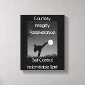 De grondbeginselen van Taekwondo Moon Kick Canvas Afdruk (Voorkant)