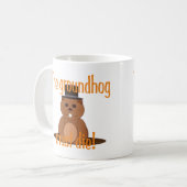 De grondhog moet sterven! koffiemok (Voorkant links)