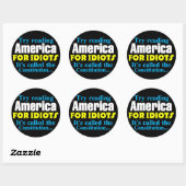 De grondwet: Amerika voor idioten Ronde Sticker (Vel)
