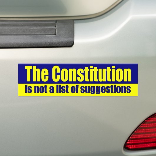 de Grondwet Bumpersticker (Op auto)