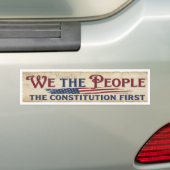 De Grondwet Eerst Bumpersticker (Op auto)