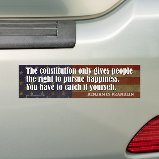 De grondwet geeft mensen het recht... bumpersticker (Op auto)