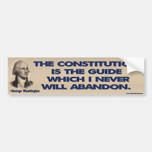 De Grondwet is de Gids Bumpersticker (Voorkant)