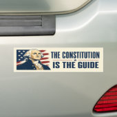 De Grondwet Is De Gids George Washington Bumpersticker (Op auto)