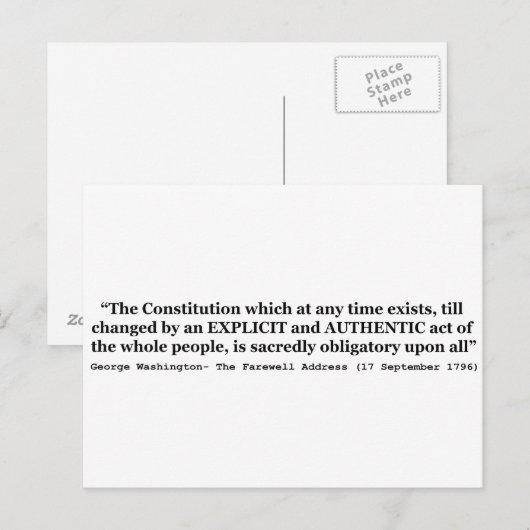 De Grondwet is een heilige plicht voor iedereen Briefkaart (Voorkant / Achterkant)