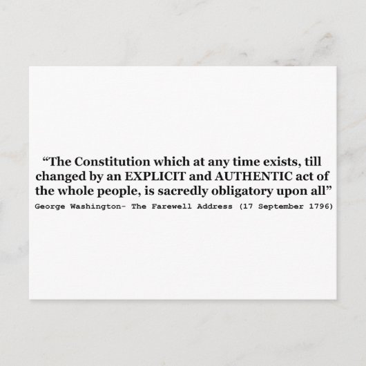 De Grondwet is een heilige plicht voor iedereen Briefkaart (Voorkant)