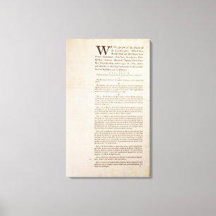 De grondwet van de Verenigde Staten, 1787 Canvas Afdruk