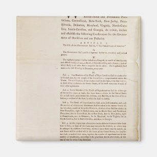 De grondwet van de Verenigde Staten, 1787 Magneet