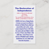 De grondwet van de Verenigde Staten ~ PREAMBLE Visitekaartje (Achterkant)