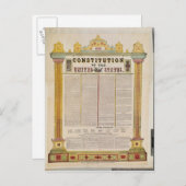 De Grondwet van de Verenigde Staten van Amerika Briefkaart (Voorkant / Achterkant)
